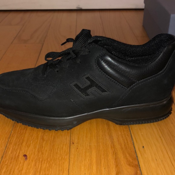 HOGAN lace up mens sneakers in black - Picture 6 of 8
